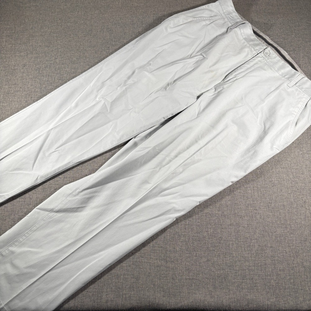 Adidas AdiPure Golf Pants Mens 40x32 Gray Stretch Cotton Lyocell Chinos